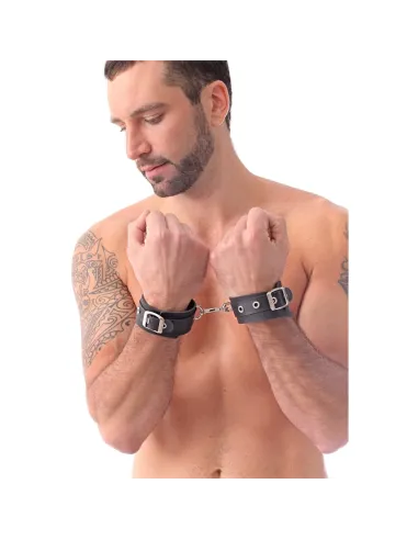 Esposas con mosqueton eco-cuero negro | Infarta fetish | Esposas