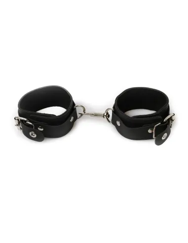 Esposas con mosqueton eco-cuero negro | Infarta fetish | Esposas