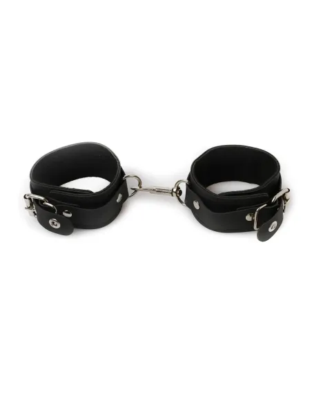Esposas con mosqueton eco-cuero negro | Infarta fetish | Esposas