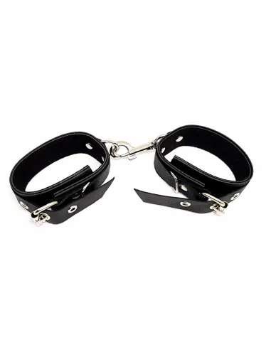 Esposas con mosqueton eco-cuero negro | Infarta fetish | Esposas