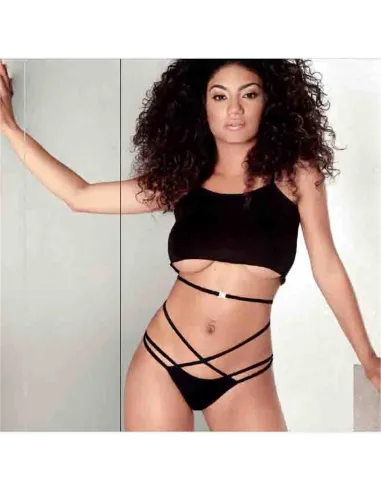 Tiras - microf. elastizada 02/90 negro | Mordisco | Tangas cola less