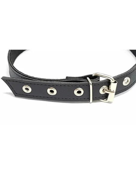 Mordaza con argolla de 4cm - eco cuero negro | Infarta fetish | Mordazas