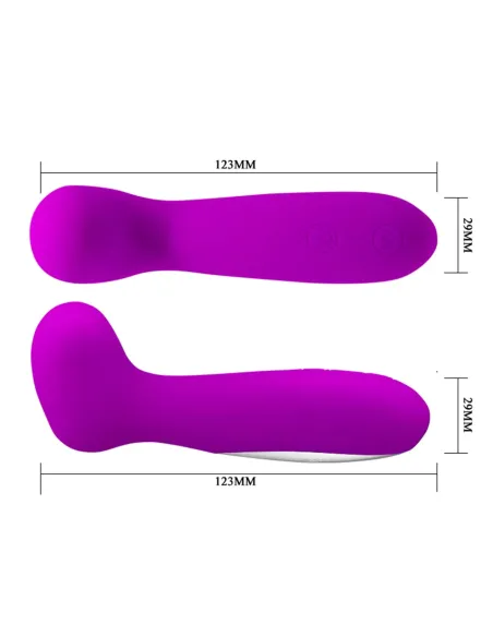 Vibrador hiram 30 funciones silicona recargable usb | Pretty love | Vibradores