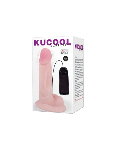 Vibrador consolador realistico testiculos multifuncion 17,5cm x 4cm kucool | Baile | Vibradores