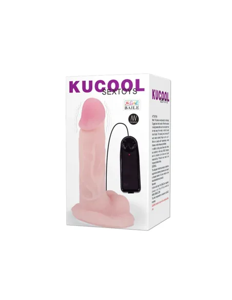Vibrador consolador realistico testiculos multifuncion 17,5cm x 4cm kucool | Baile | Vibradores