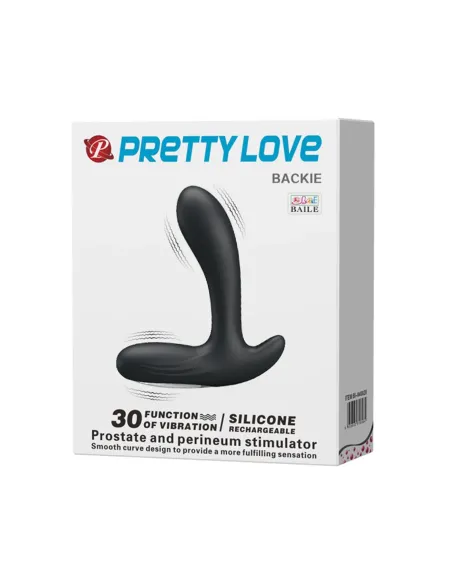 Consolador plug anal backie usb recargable 30 funciones 12cm x 3,5cm | Pretty love | Vibradores