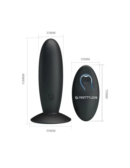 Consolador anal inalambrico control remoto silicona 11cmx3cm | Pretty love | Vibradores