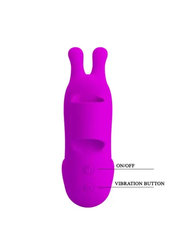 Vibrador recargable finger bunny 7 func usb 10cm x 3cm | Pretty love | Estimuladores clítoris