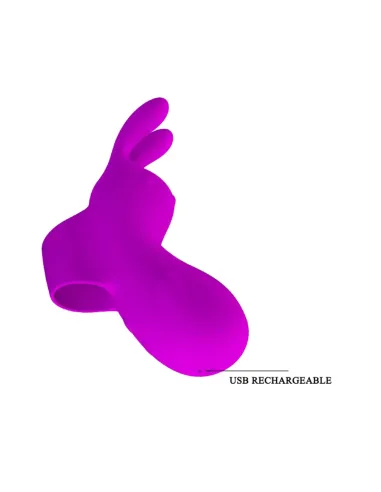 Vibrador recargable finger bunny 7 func usb 10cm x 3cm | Pretty love | Estimuladores clítoris
