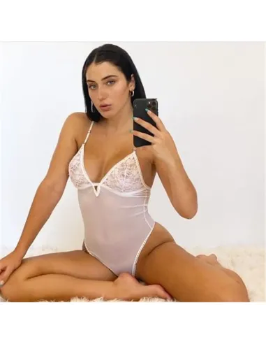 Body de tul y encaje blanco | Malena | Bodies