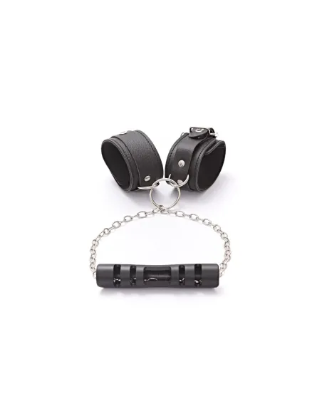 Esposas con mango tirador y cadena - eco-cuero negro | Infarta fetish | Esposas