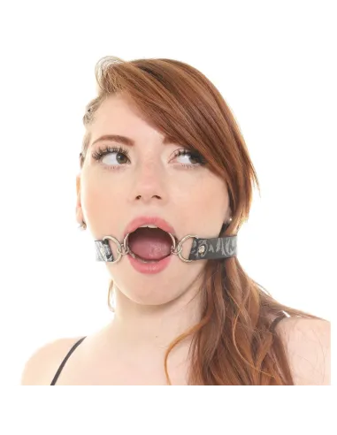 Mordaza con argolla de 4cm arabesco plata | Infarta fetish | Mordazas