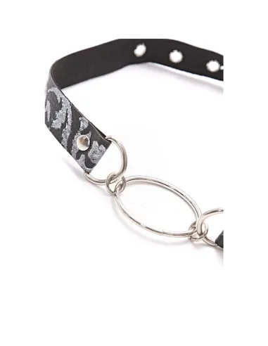 Mordaza con argolla de 4cm arabesco plata | Infarta fetish | Mordazas