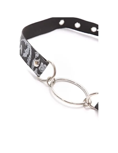 Mordaza con argolla de 4cm arabesco plata | Infarta fetish | Mordazas