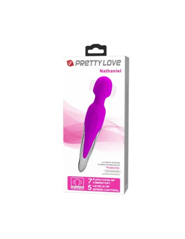Vibrador masageador nathaniel recargable 26cm x 48cm | Pretty love | Masajeadores