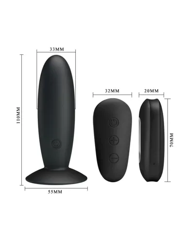 Vibrador anal recargable control remoto silicona 11cm x 3,3cm | Mr play | Vibradores