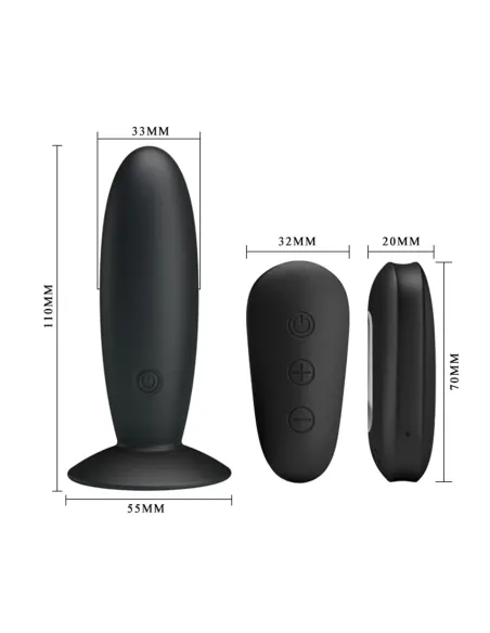 Vibrador anal recargable control remoto silicona 11cm x 3,3cm | Mr play | Vibradores