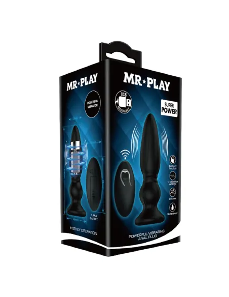Vibrador anal recargable control remoto silicona 12,5cm x 3,3cm | Mr play | Vibradores