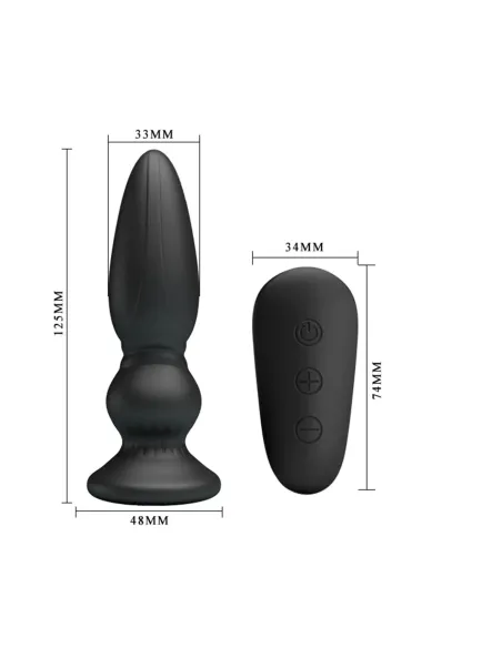 Vibrador anal recargable control remoto silicona 12,5cm x 3,3cm | Mr play | Vibradores
