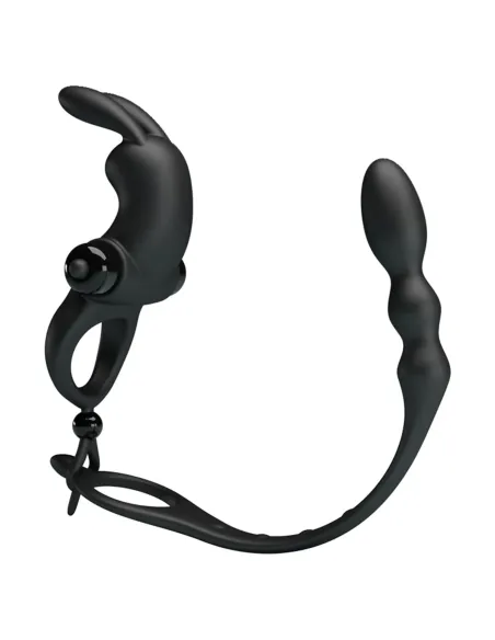 Anillo vibrador varita anal silicona 10 funciones | Pretty love | Anillos