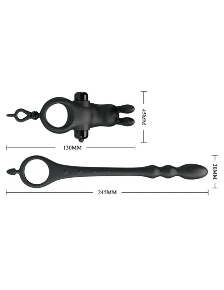 Anillo vibrador varita anal silicona 10 funciones | Pretty love | Anillos