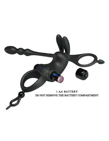 Anillo vibrador varita anal silicona 10 funciones | Pretty love | Anillos