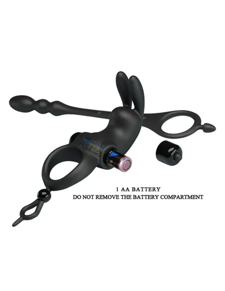 Anillo vibrador varita anal silicona 10 funciones | Pretty love | Anillos