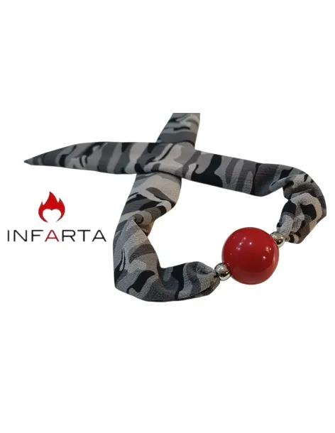 Mordaza pañuelo camuflada bola negra | Infarta fetish | Mordazas