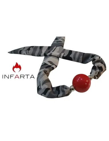 Mordaza pañuelo camuflada bola negra | Infarta fetish | Mordazas