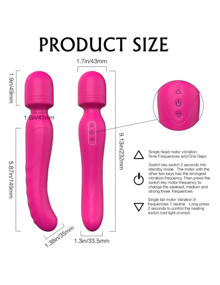 Iris masajeador calienta vibrador recargable usb | S-hande | Calor
