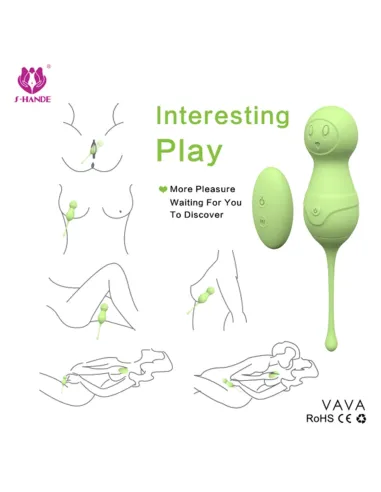 Vava inalambrico 9 modos vibracion inalambrico silicona | S-hande | Bolas y huevos vaginales