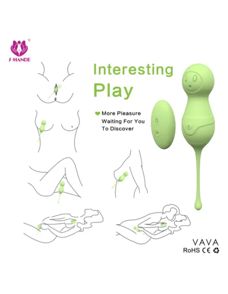 Vava inalambrico 9 modos vibracion inalambrico silicona | S-hande | Bolas y huevos vaginales