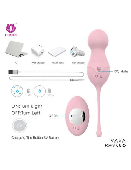 Vava inalambrico 9 modos vibracion inalambrico silicona | S-hande | Bolas y huevos vaginales