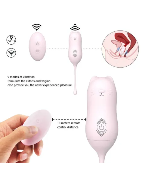 Miaou vibrador inalambrico multifuncional recargable usb | S-hande | Bolas y huevos vaginales