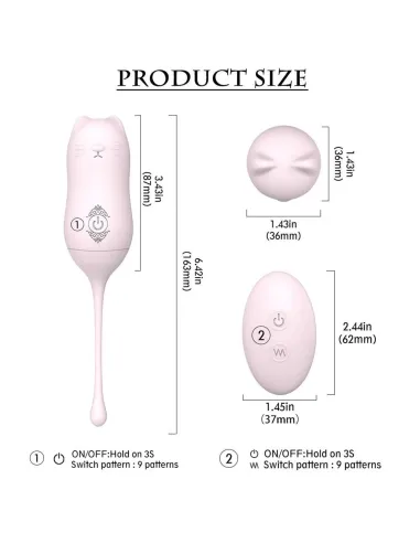 Miaou vibrador inalambrico multifuncional recargable usb | S-hande | Bolas y huevos vaginales