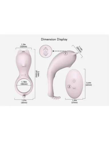 Cora anillo vibrador multifuncional recargable usb | S-hande | Anillos