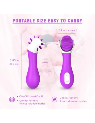 Hunter vibrador multifuncional lenguas giratorias recargable usb | S-hande | Vibradores