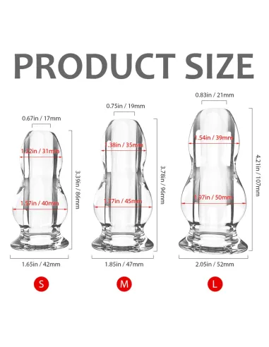 Plug anal see - (set de 3) - acrilico | S-hande | Dildos