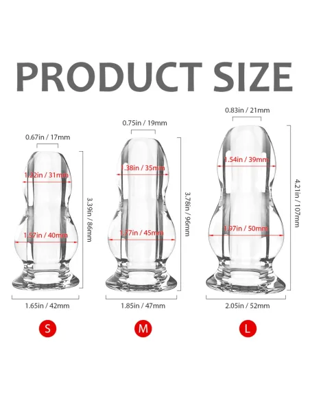 Plug anal see - (set de 3) - acrilico | S-hande | Dildos