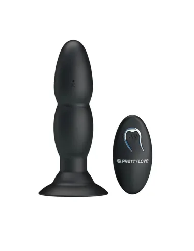 Vibrador rotador anal control remoto silicona recargable 13cm x 3,5cm | Pretty love | Vibradores