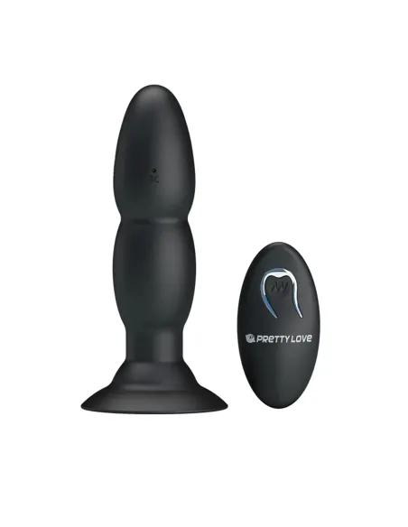 Vibrador rotador anal control remoto silicona recargable 13cm x 3,5cm | Pretty love | Vibradores