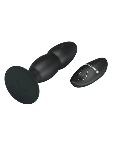 Vibrador rotador anal control remoto silicona recargable 13cm x 3,5cm | Pretty love | Vibradores