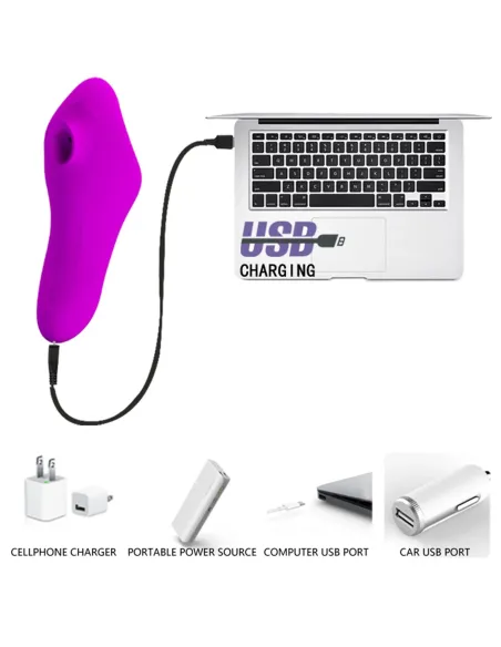 Succionador magic fish recargable estimulador clitoris silicona 15cm x 6cm | Pretty love | Succionadores