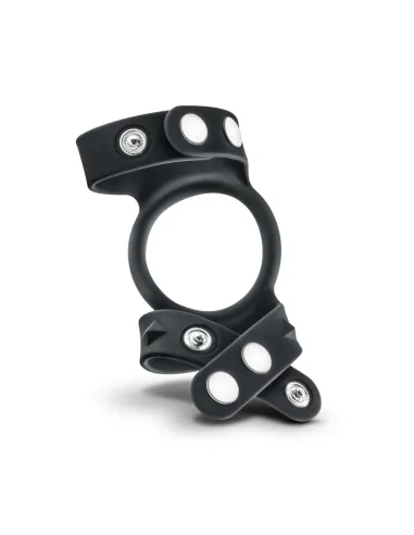 Performance - vs8 - silicone double cock & ball strap - black | Blush | Anillos