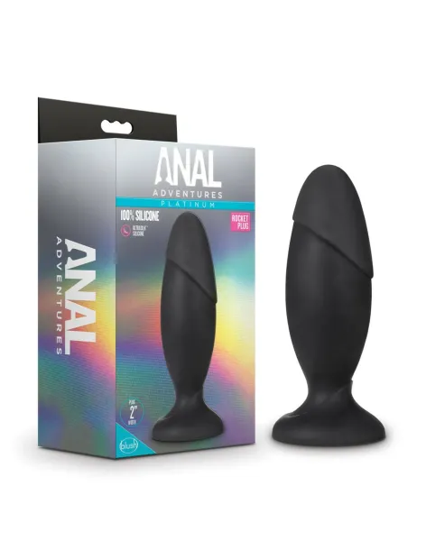 Anal adventures platinum - silicone rocket plug - black | Blush | Dildos