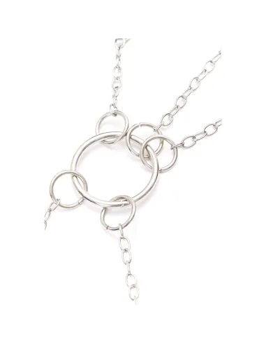 Esposas cruz de mano y tobillo con collar de cadena - eco cuero negro | Infarta fetish | Collares