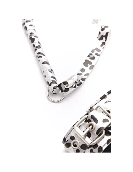 Set bdsm animal print plateado 4 piezas | Infarta fetish | Kits