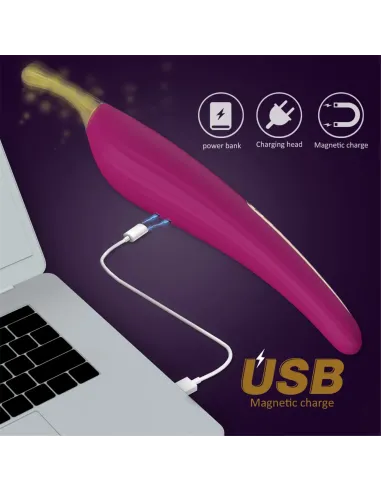 Vibrador clitoris do-re-mi 9 funciones usb recargable 21cm x 3cm | S-hande | Estimuladores clítoris