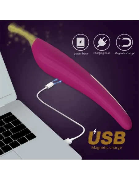 Vibrador clitoris do-re-mi 9 funciones usb recargable 21cm x 3cm | S-hande | Estimuladores clítoris