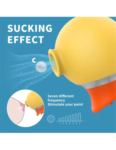 Vibrador lengua succionador- little duck - 8cm x 6,5cm | S-hande | Succionadores